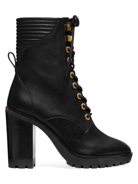 michael kors bastian boots black|Michael Kors black wedge booties.